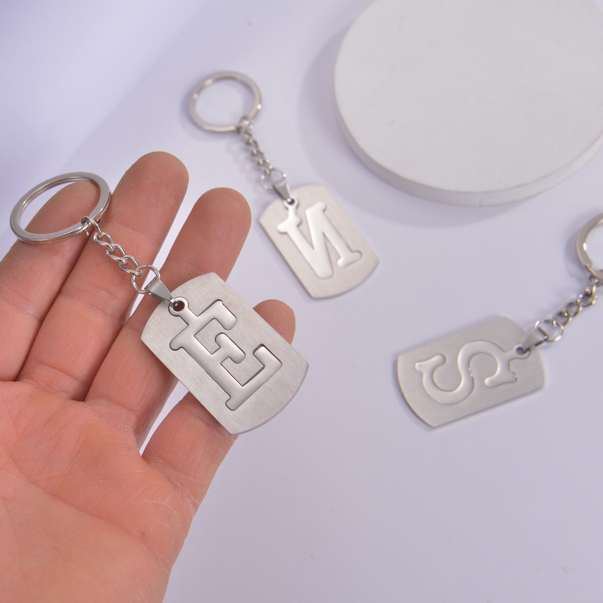 Custom Letter Initial Keychain