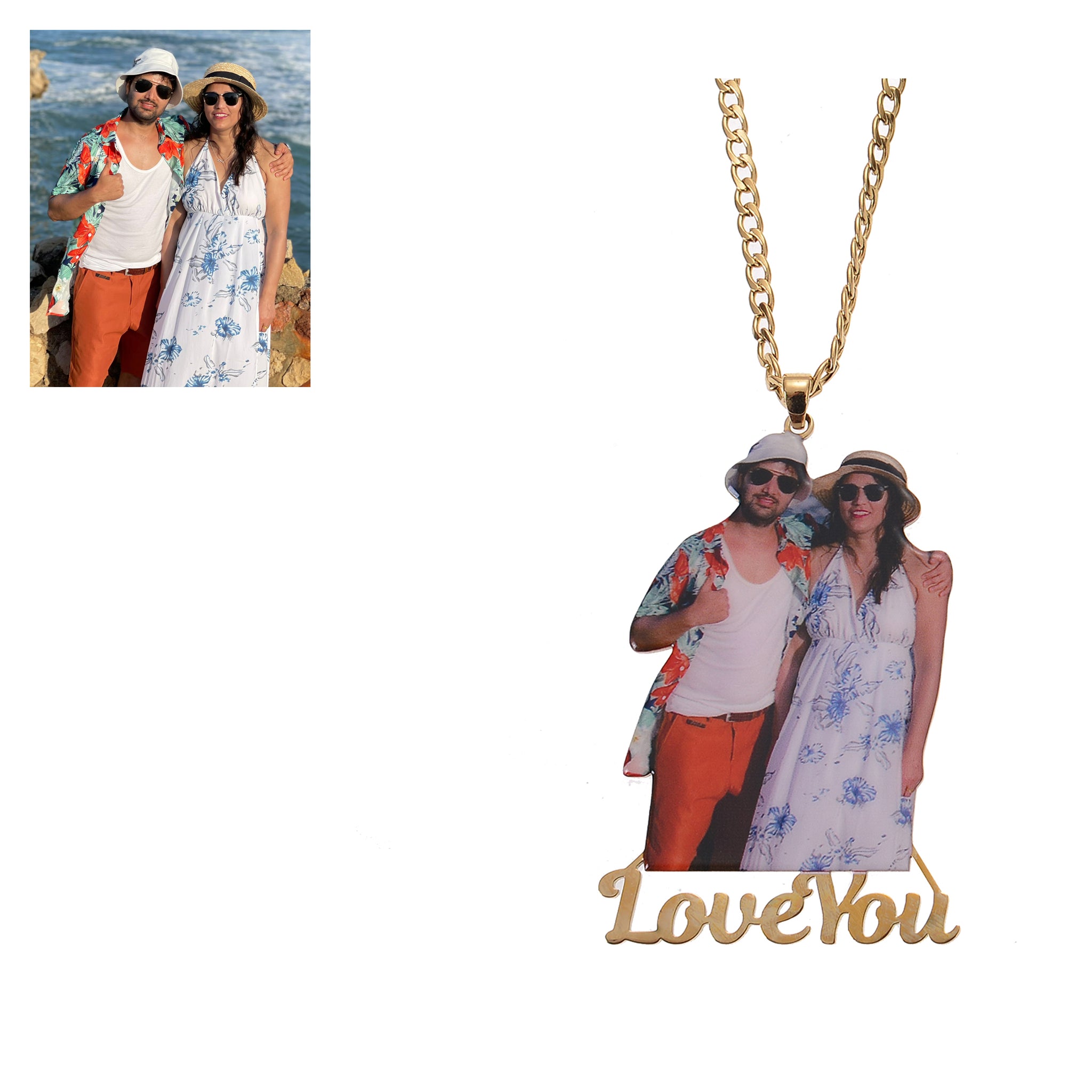 personalized photo necklace